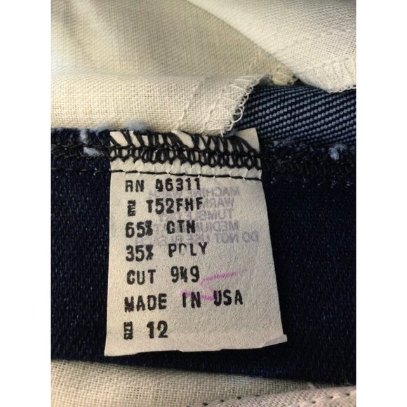 NWT Vintage Taylor Togs Expand-A-Waist Misses 12 Denim Jeans Embroidered Duck - Picture 4 of 11